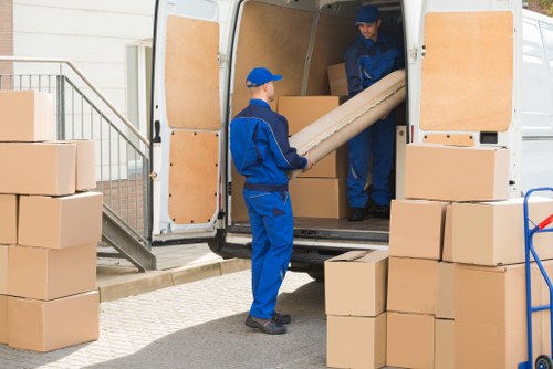 Removal team preparing a Maida Vale home move
