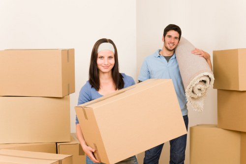 Household and office moving items prepared for a local relocation in Maida Vale